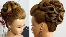 Bridal wedding updo. Hairstyle for long hair