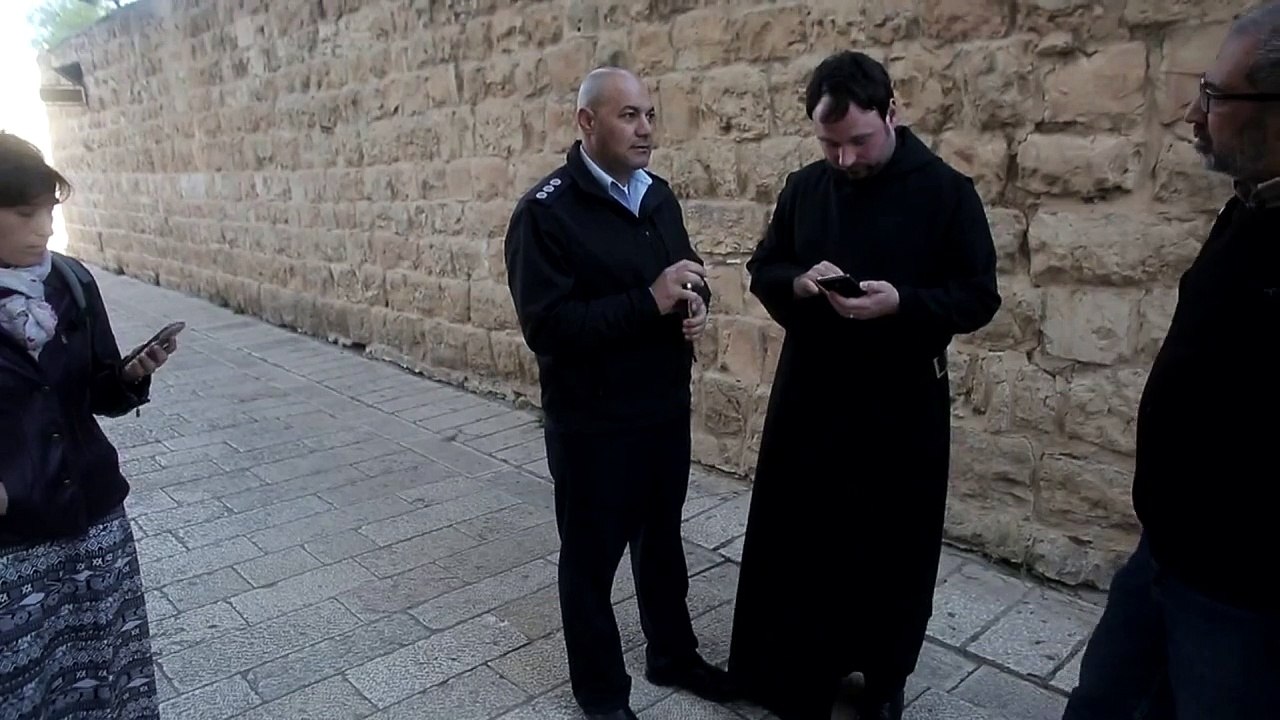 Anti-christliche parolen an katholischer kirche in jerusalem