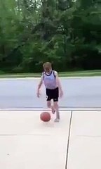 Kid hits girl off bike with basketball | ORIGINAL