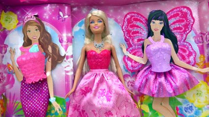 Disney Frozen Queen Elsa + Princess Anna Mermaid Fairy Princess Dress UP with Barbie Doll