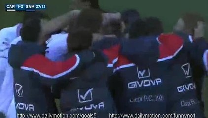 Lorenzo Lollo Goal Carpi 1 - 0 Sampdoria Serie A 17-1-2016