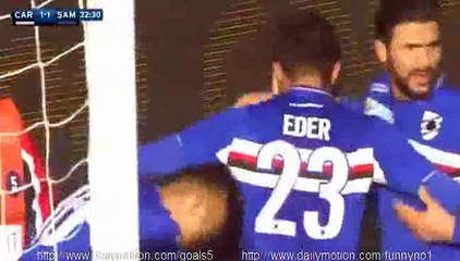 Joaquin Correa Goal Carpi 1 - 1 Sampdoria Serie A 17-1-2016