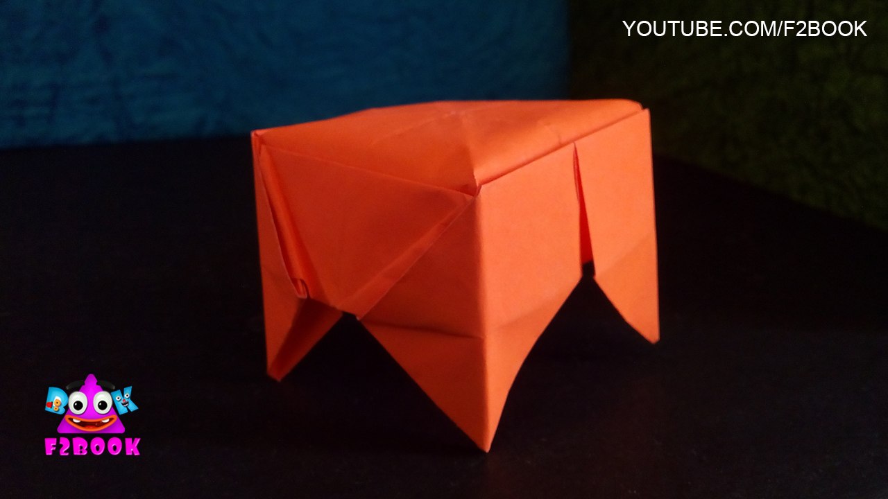 Easy Origami Stool Folding Instructions - Kids Preschool Craft And art