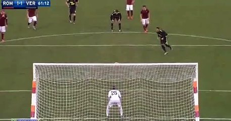 (Penalty) Pazzini G. Goal - AS Roma 1 - 1 Verona - 17-01-2016