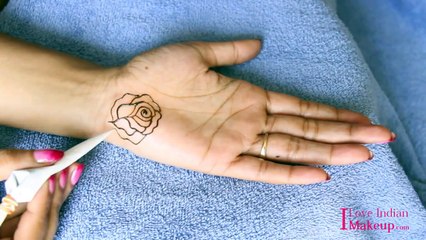 Full Hand Navratri Special Rose Henna Design :: Learn Bridal Indian/Arabic/Pakistani Henna