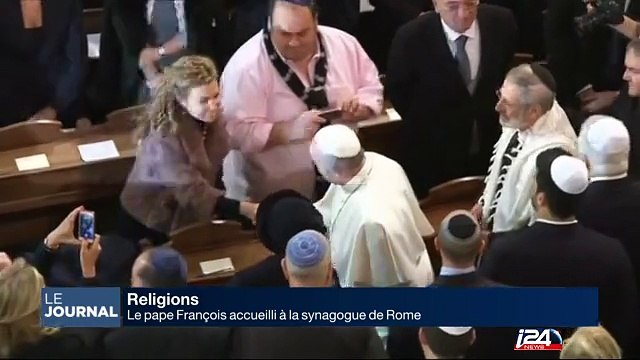 Le Pape François accueilli à la Grande Synagogue de Rome