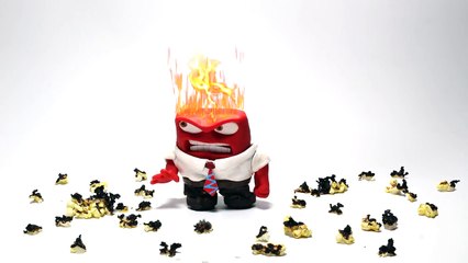 Inside Out Anger Play doh STOP MOTION playdo video Ira Claymation