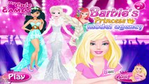 Barbie Princess Model Agency Disney Princess Elsa Ariel and Jasmine Dress Up Game