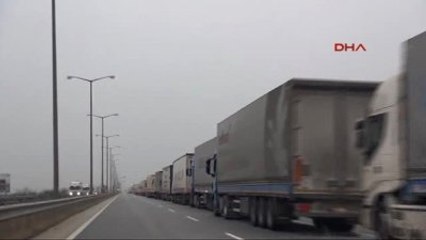 Edirne Bulgar Gümrüğünü Su Bastı, Kapıkule'den Giriş ve Çıkışlar Durdu 2-