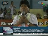 Bolivianos reiteran su apoyo a Evo Morales ante el referendo