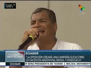 Correa: Frente a nueva elección, oposición provocará campaña sucia