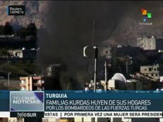 Turquía: decenas de familias kurdas huyen de bombardeos turcos