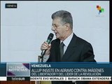 Venezuela: Allup continúa con agravio a imágenes de Chávez y Bolívar