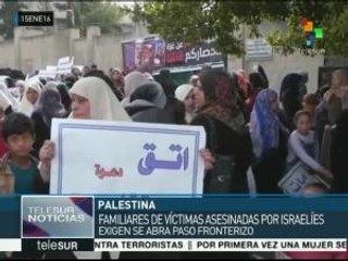 Palestina: exigen a Egipto apertura de cruce fronterizo