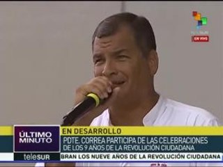 Correa: Nada podrá detener los logros de una revolución que es leyenda
