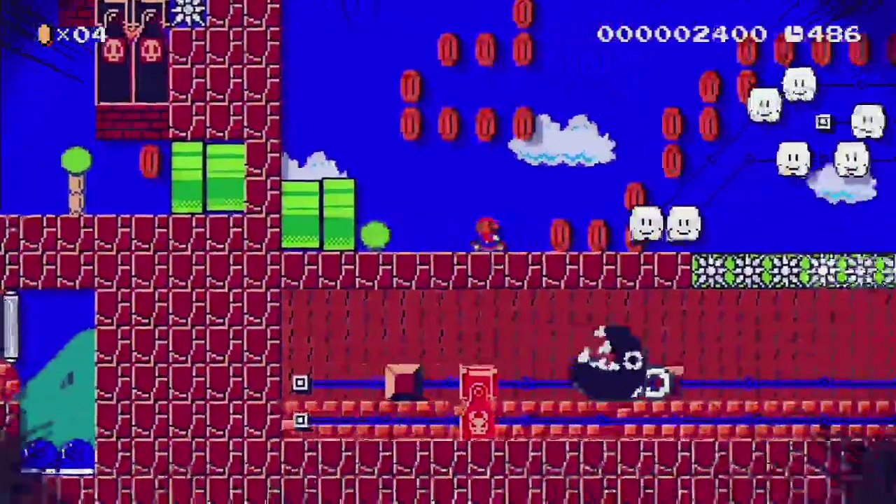 Super Mario Maker - Viewer Levels - Name: "Mario Kart Remastered" - ID: 3242-0000-0104-809C