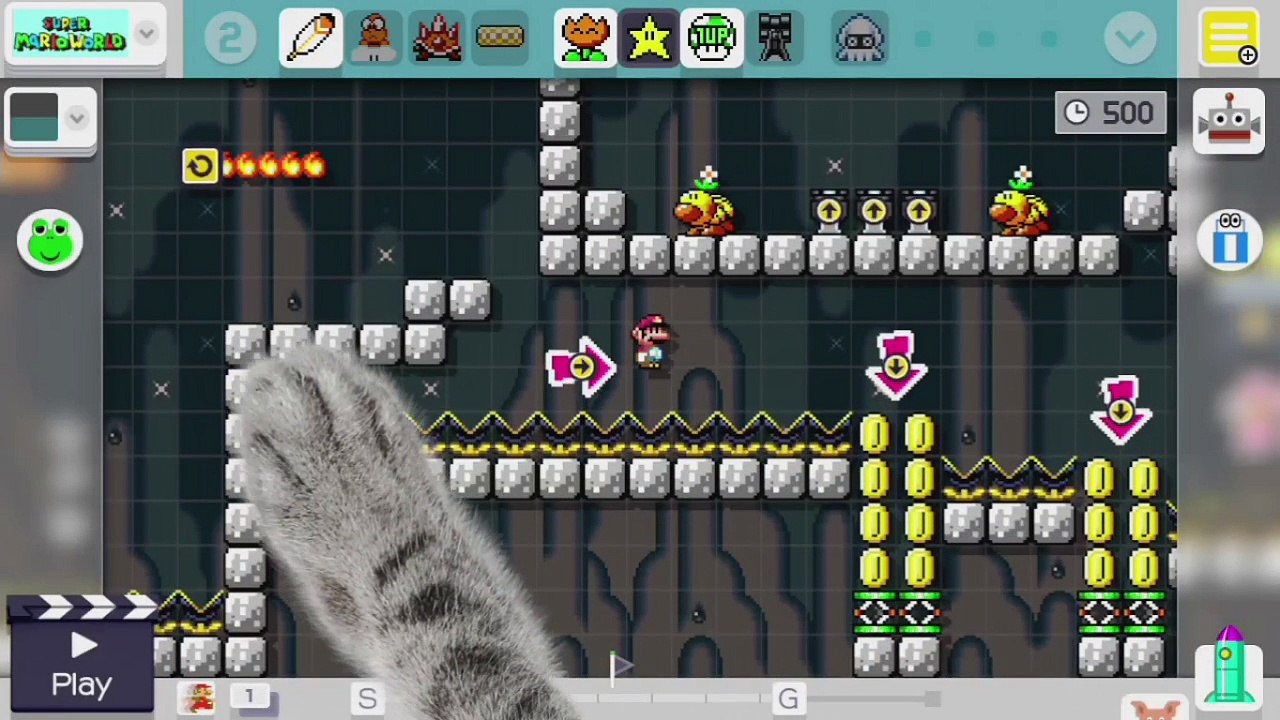 Super Mario Maker - Viewer Levels - Name: "Mario Master" - ID: F7AE-0000-0167-0EBB