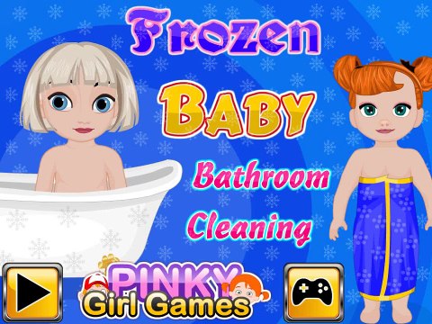 Frozen Baby Bathroom Cleaning - Disney princess Frozen - Video Games For Girls