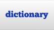 dictionary meaning and pronunciation