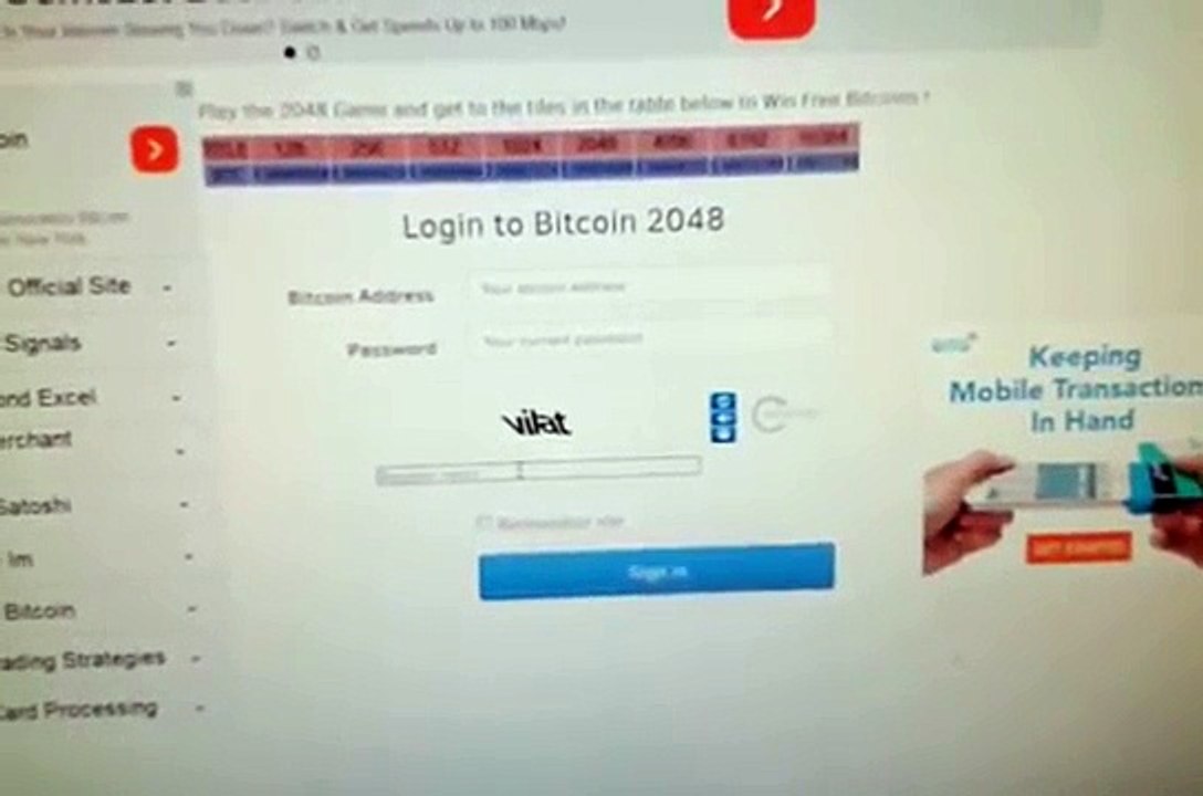 Игра 2048 с выводом денег на Биткоин кошелёк