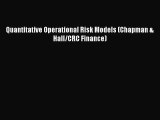 [PDF Download] Quantitative Operational Risk Models (Chapman & Hall/CRC Finance) [Download]