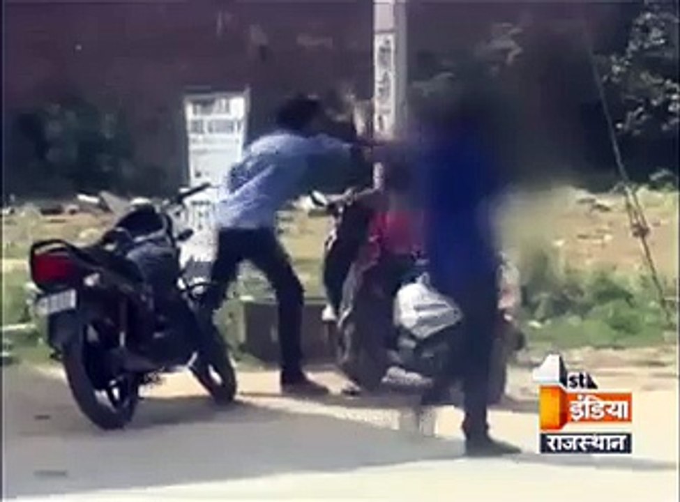 Husband beating wife in public | First India News