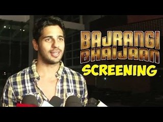 Sidharth Malhotra Attends Bajrangi Bhaijaan Movie Screening