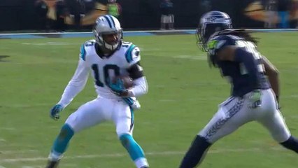 Cam Newton connects with Corey Brown for 17 yards
