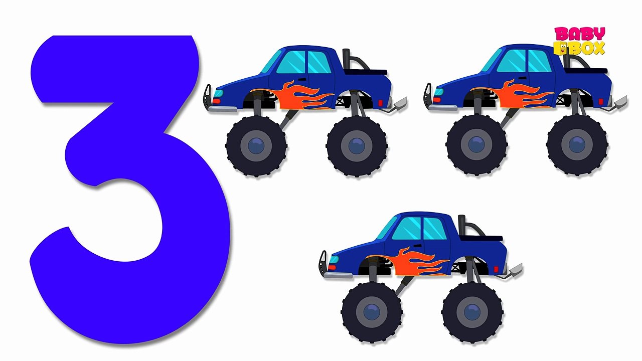 Monster Trucks Numbers | Learn numbers from 1 t...