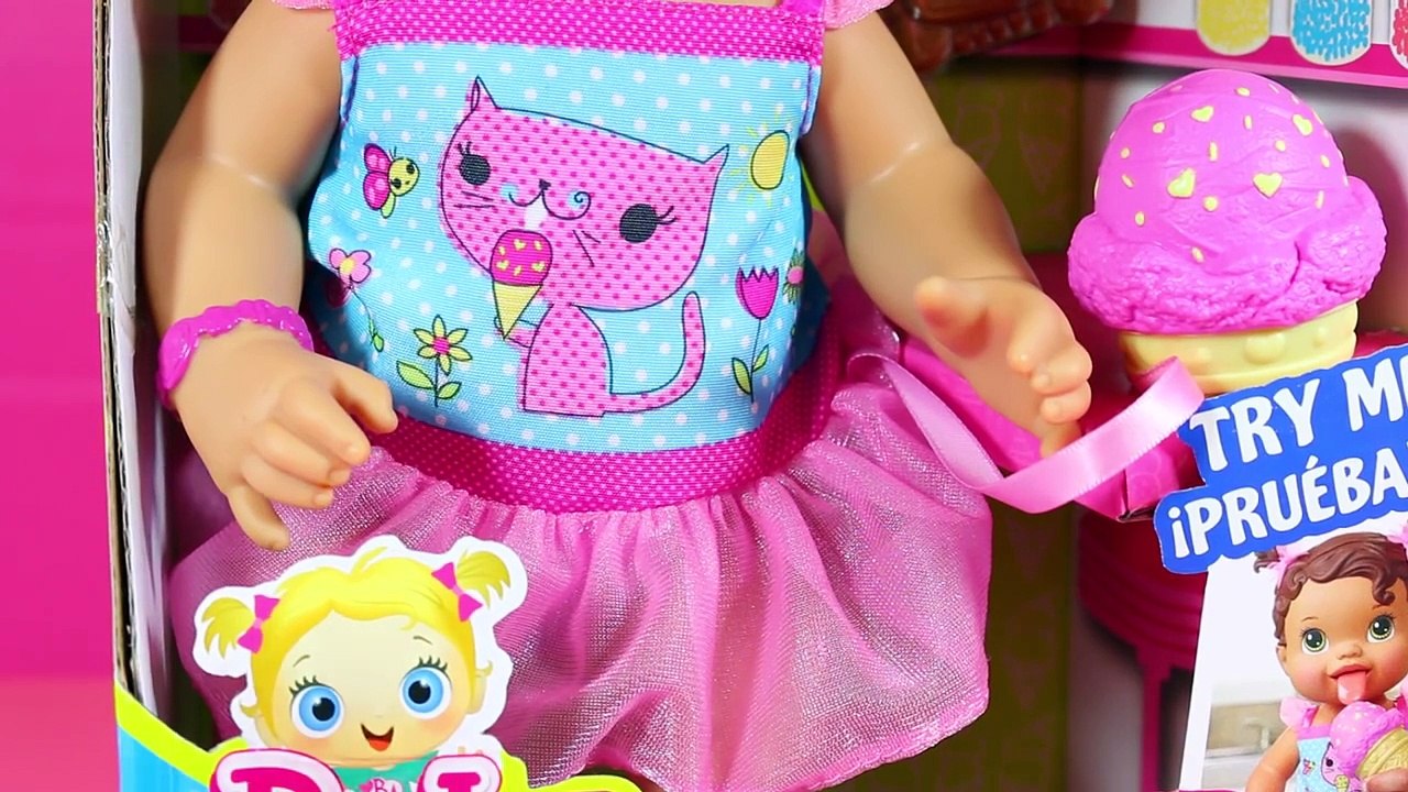 BABY ALIVE Yummy Treat Baby Doll Licks & Eats Play Doh Ice Cream Cones by DisneyCarToys