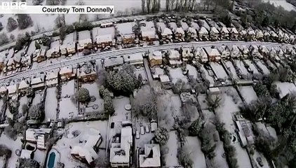 White scenes as snow sweeps across UK