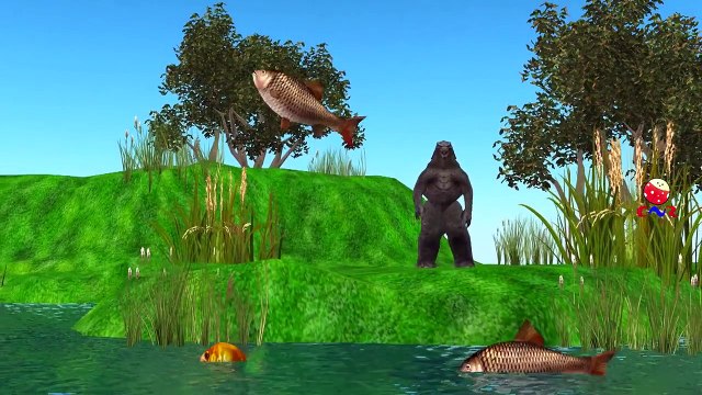 Crocosaurus Vs Godzilla Fighting And Singing Finger Family Nursery Rhymes | Fights And Bat
