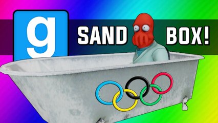 Gmod: Winter Olympics - Sled Build Race & Chaos! (Garry's Mod Sandbox Funny Moments)