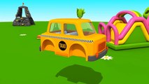 Kids 3d Construction crtns: LEO the Trucks TAXI CAB SURPRISE EGG Unboxing! Hide