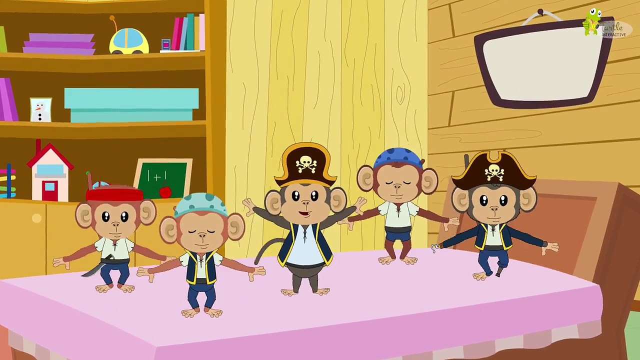 Five Little Monkeys jumping on the bed