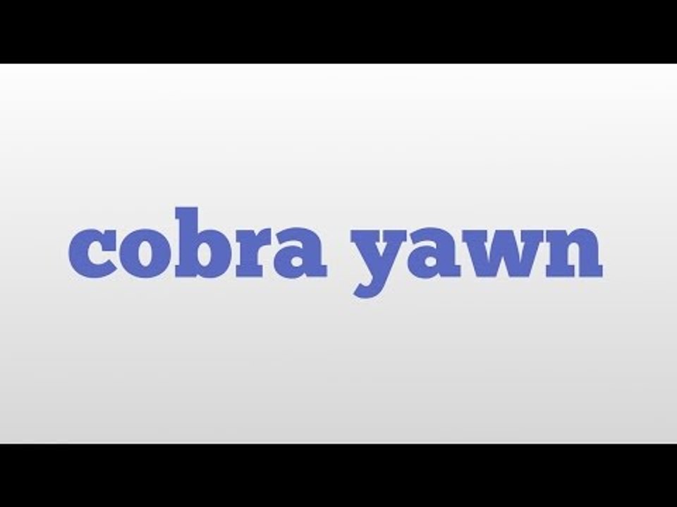 cobra yawn meaning and pronunciation