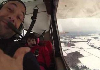 Dad and Daughter Flying on Cloud Nine