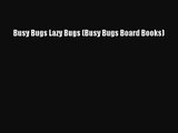 Download Busy Bugs Lazy Bugs (Busy Bugs Board Books) PDF Online