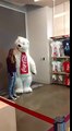 coca cola mascot loves his job Funny Video