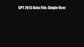 PDF Download CPT 2013 Data File: Single User Download Online