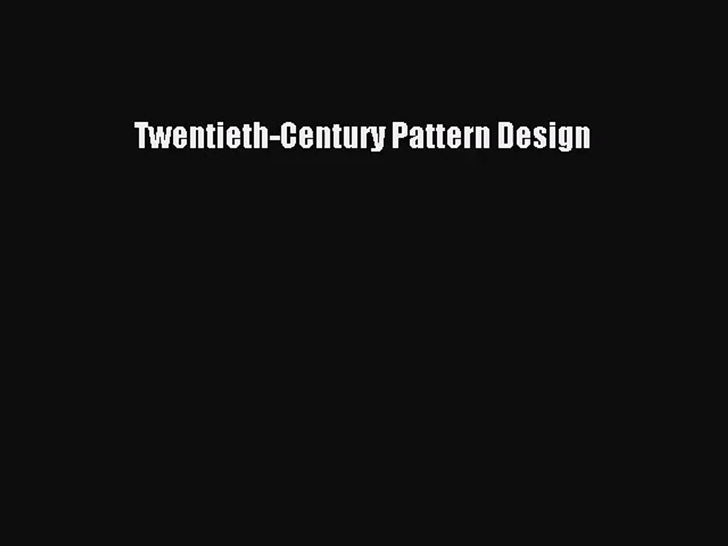 [PDF Download] Twentieth-Century Pattern Design [Download] Full Ebook