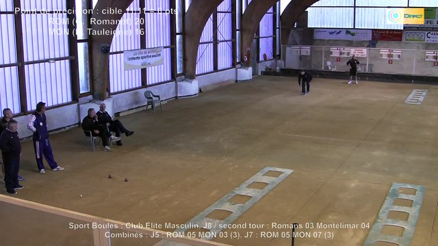 Second tour intégral, Club Elite Masculin J8, Romans vs Montélimar, Sport-Boules, saison 2015-2016