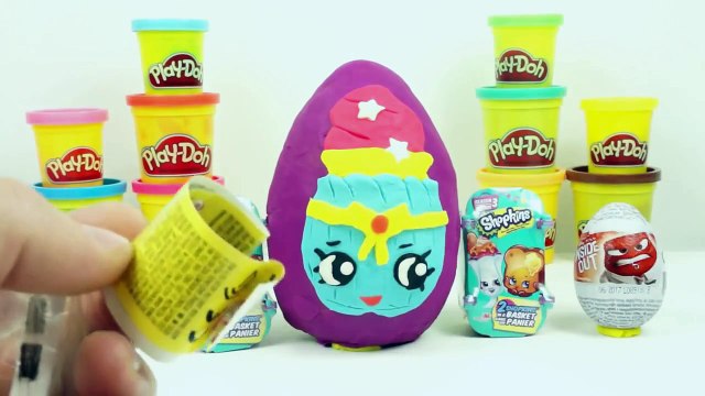 Big Play Doh Shopkins Surprise Egg Opening INSIDE OUT Surprise Egg Kids Toys