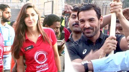 Katrina Kaif, John Abraham At The Mumbai Marathon 2016