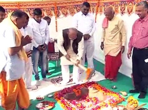 Ahmedabad Dholka Gundi road ground breaking by Bhupendrasinh Chudasama