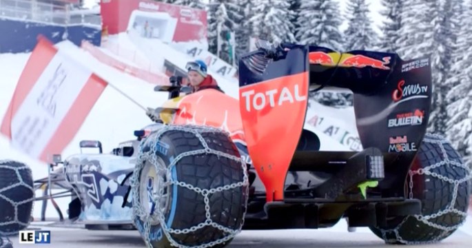 Une Formule 1 sur les pistes de ski ! - ZAPPING AUTO DU 18/01/2016