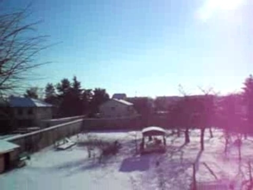 Roanne sous la neige jardin 26 janvier 2007