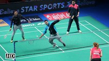 Badminton Akshay Kumar vs Abhishek Bachchan PBL Closing Ceremony