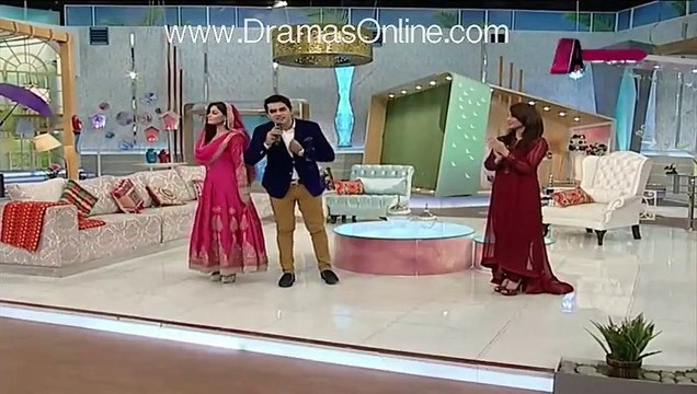 Veena Malik and her Husband singing National Song in Farah Sadia's Morning Show