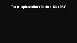 [PDF Download] The Complete Idiot's Guide to Mac OS X [PDF] Online